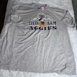 Vintage Jostens Texas A&M Aggies Mickey Mouse T-Shirt Gray One Size Fits All
